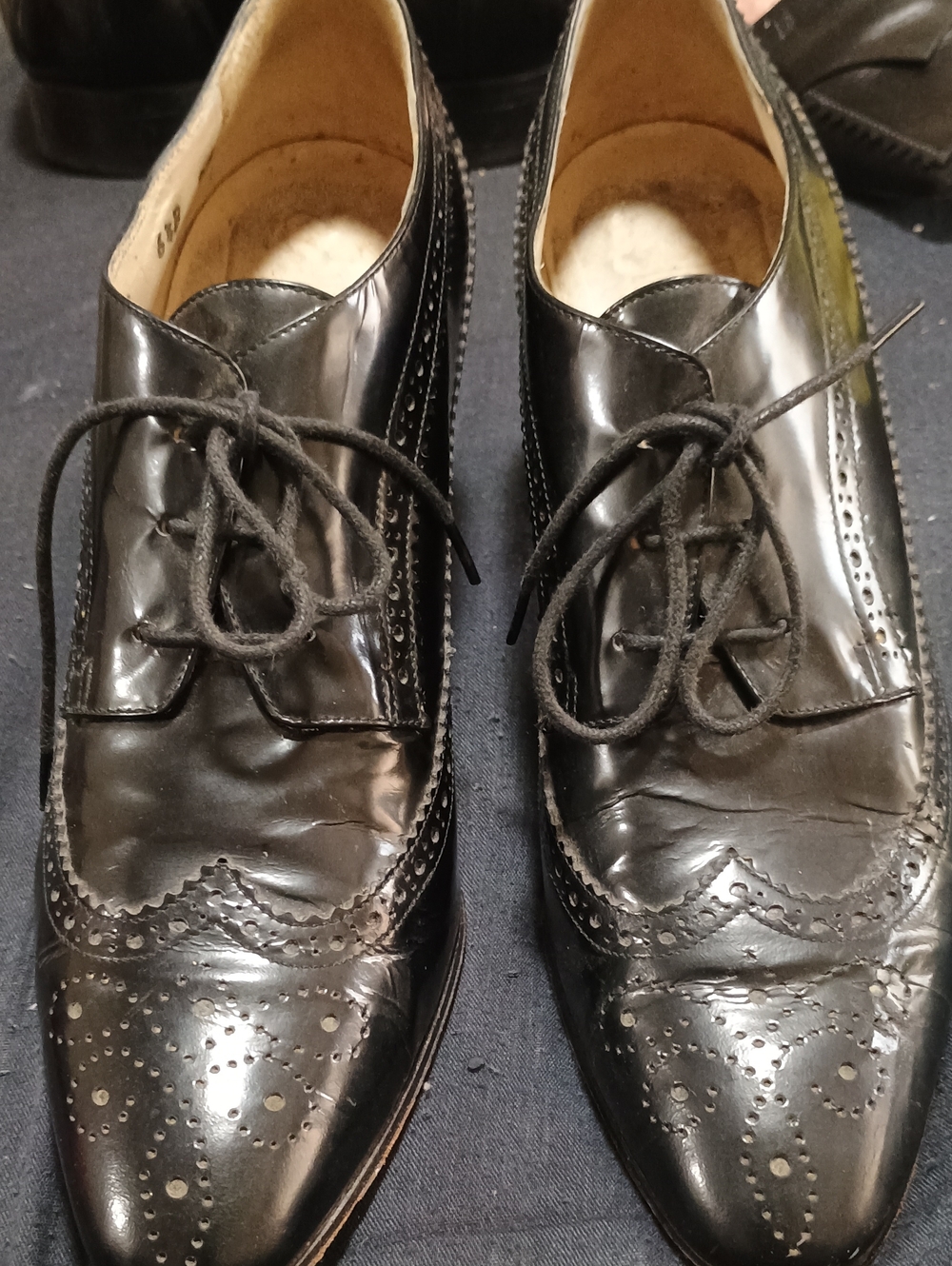 Black Women's Brogue Lace-Up Dress Shoes (253) 6.5B